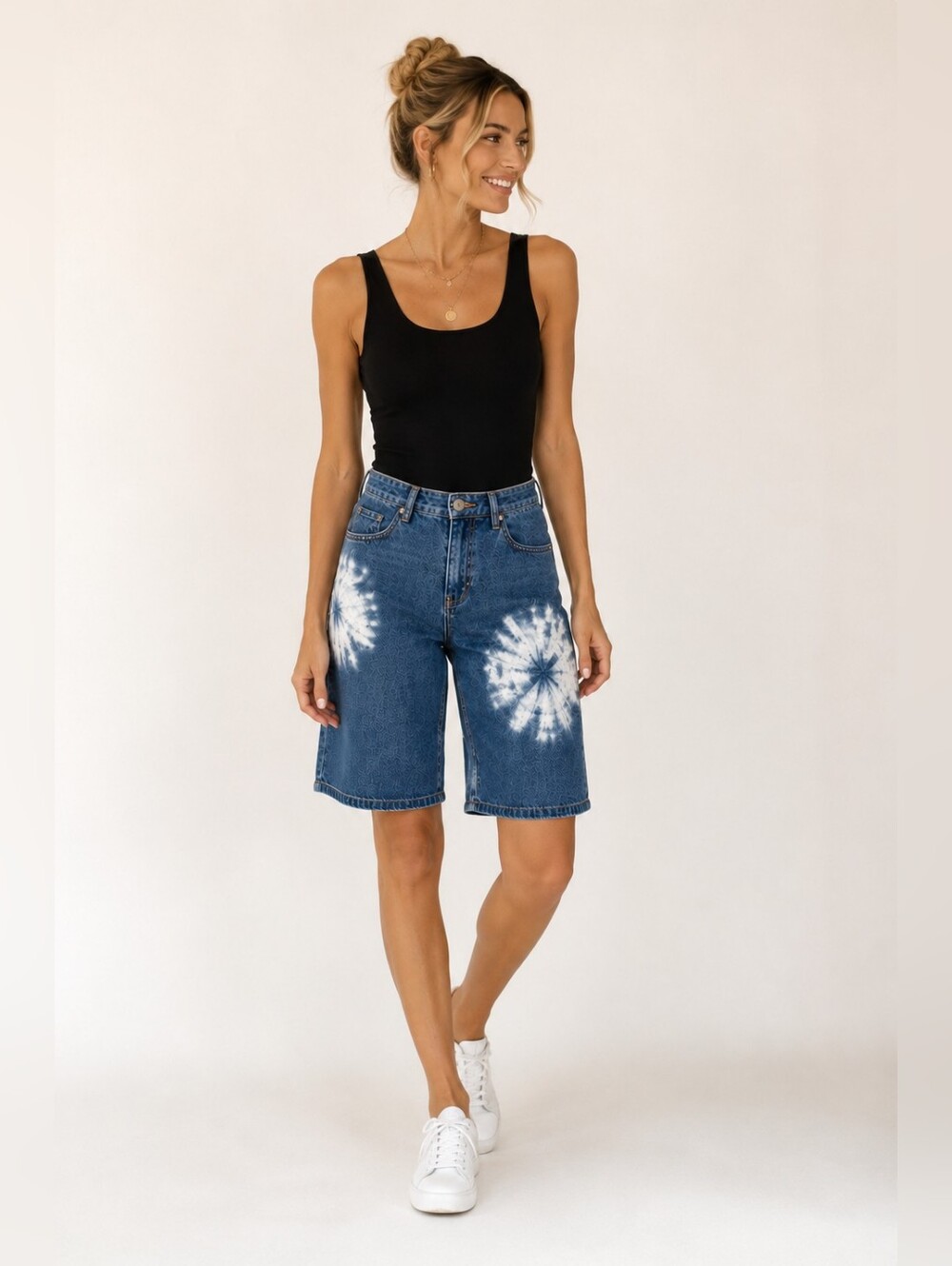 Rare Madewell NPR Sample Big Shibori Boardwalk Denim Shorts Size 25